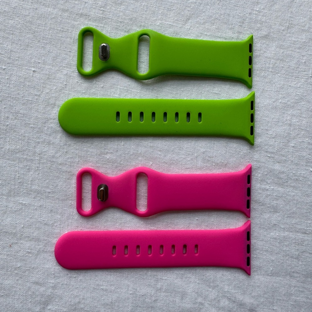 Green and Pink Watch Bands